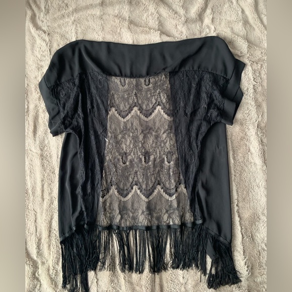Short Sleeve Cardigan LACE BACK - Picture 4 of 4